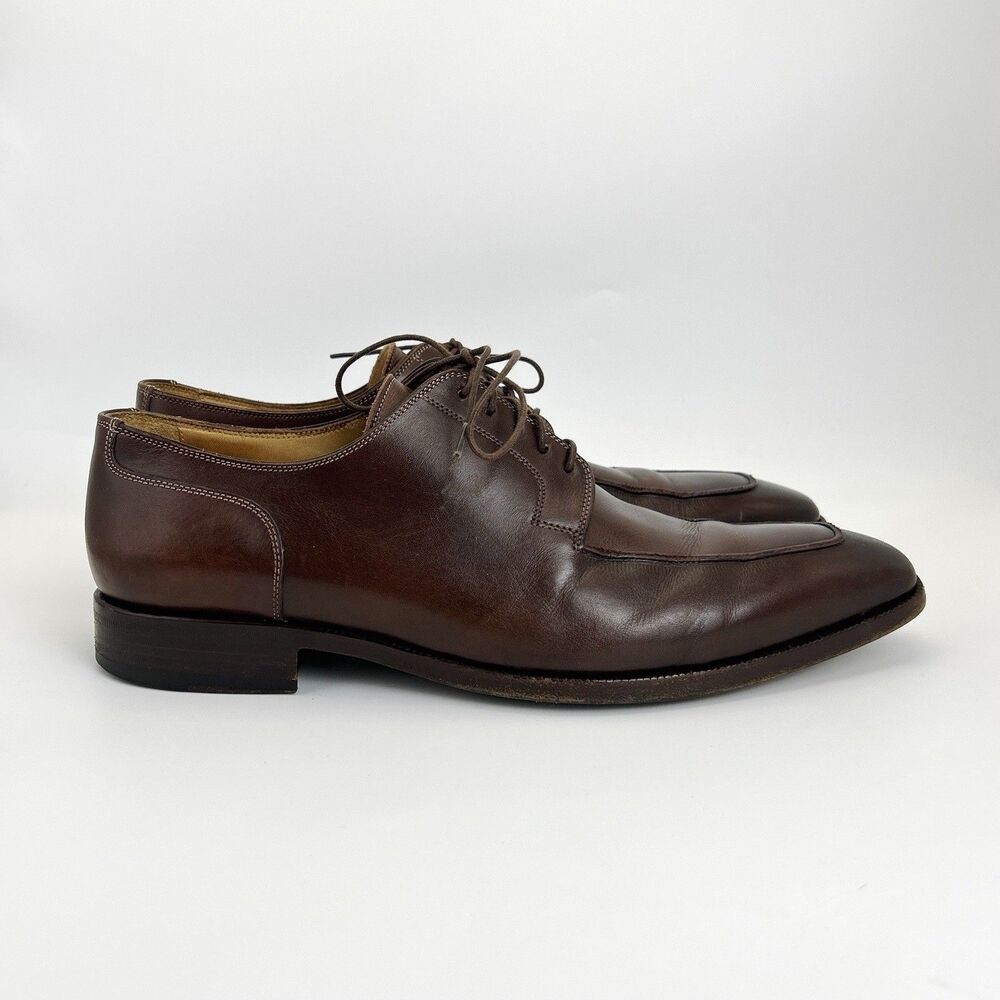 Santoni Pritchard Dress Shoes Mens Sz 9 D Apron Toe Lot Of 2 Black/Brown READ - Picture 3 of 16